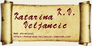 Katarina Veljančić vizit kartica